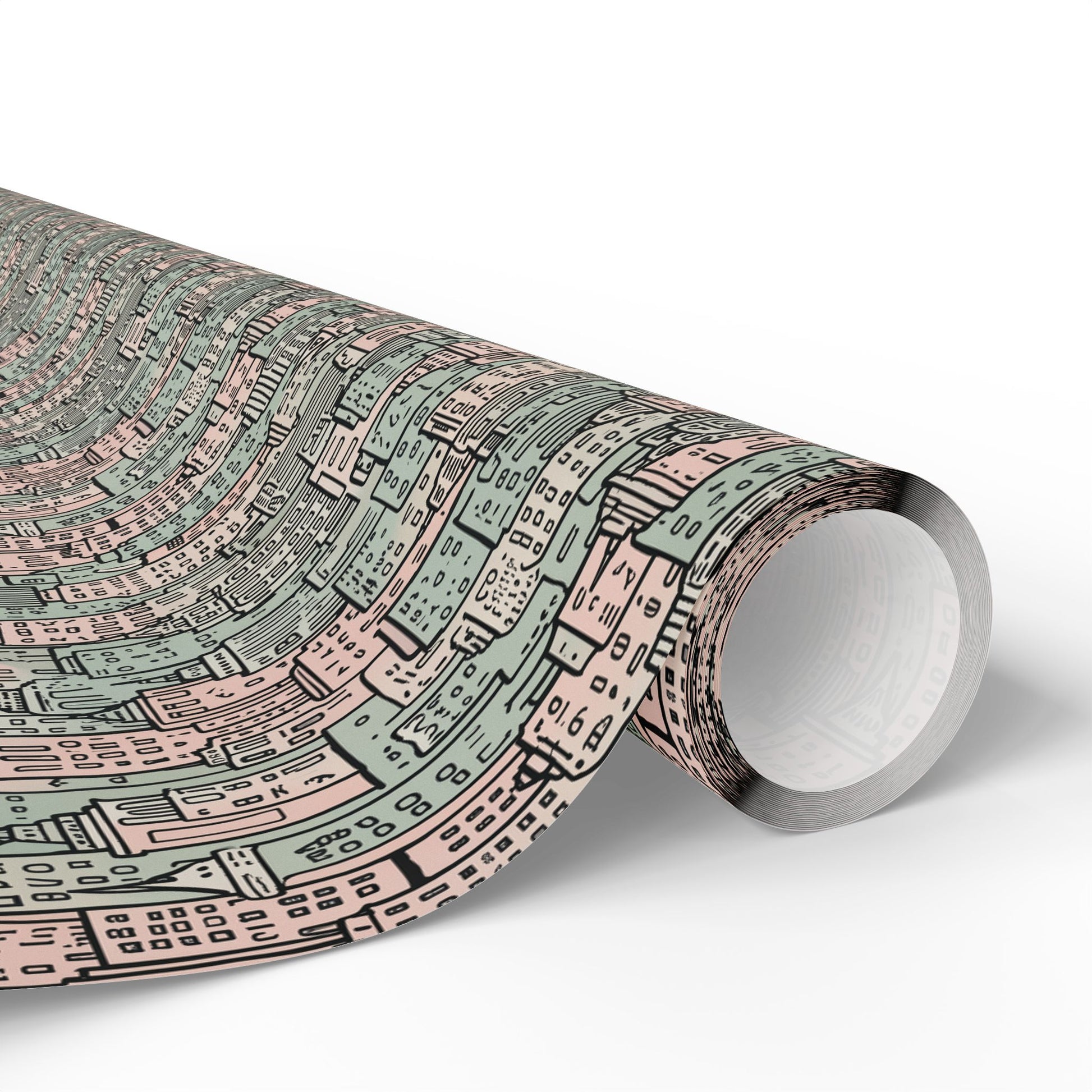 Wrapping Papers - Abstract Pastel Cityscape Gift Wrap