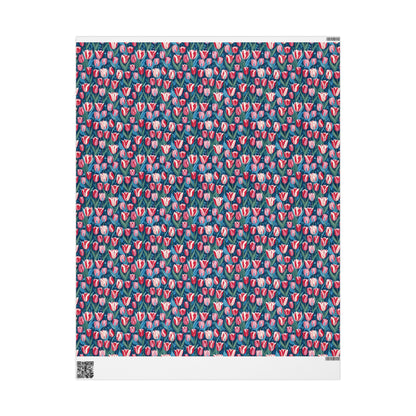Vibrant Tulip Floral Wrapping Paper