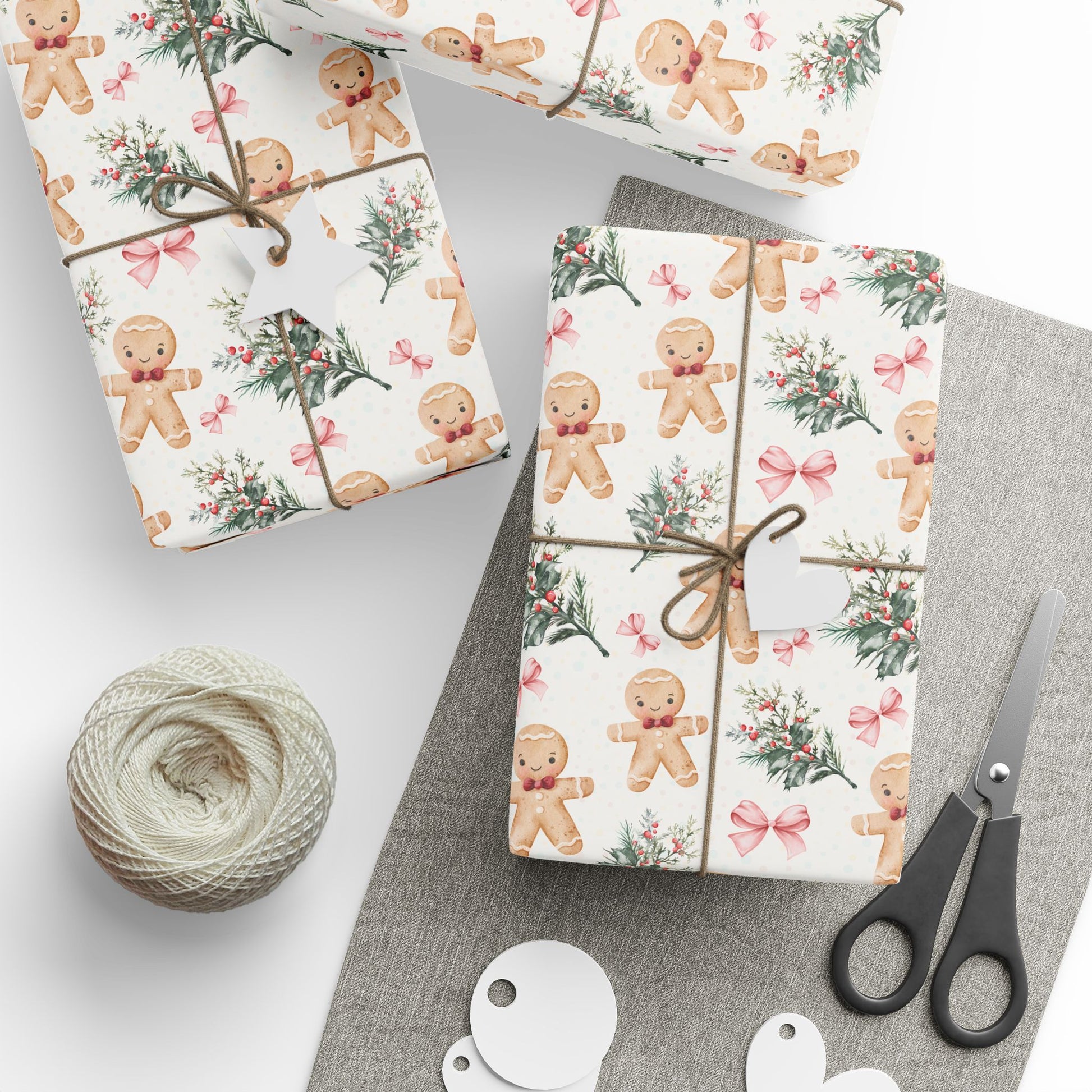 Bow - Tied & Baked – Gingerbread Glam Wrapping Paper