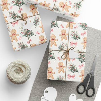 Bow - Tied & Baked – Gingerbread Glam Wrapping Paper