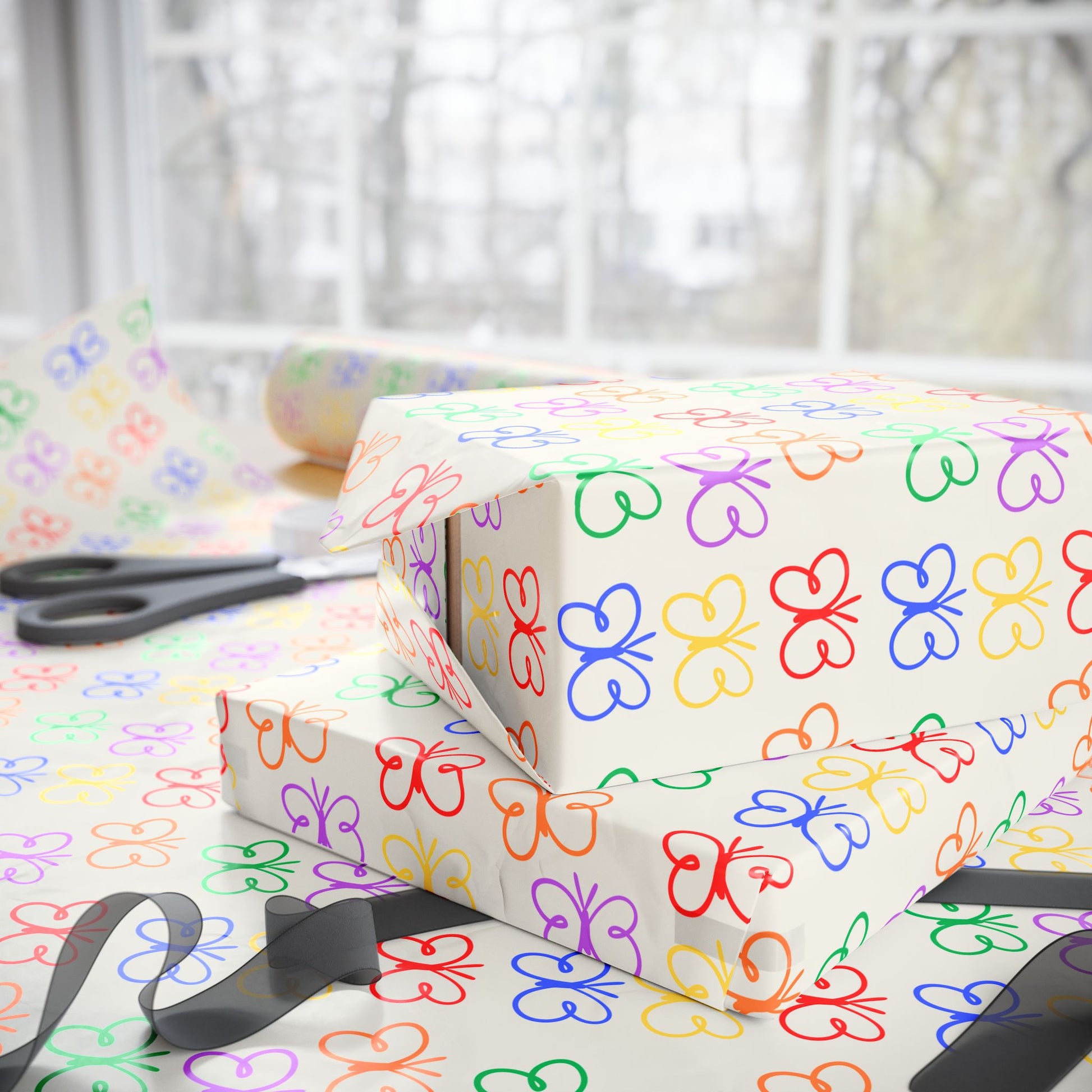 Colorful Butterfly Wrapping Paper