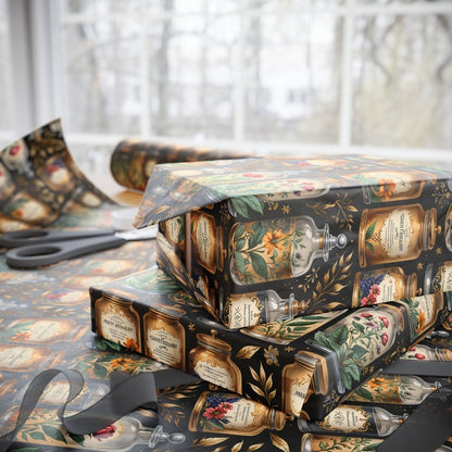 Wrapping Paper - Elegant Apothecary Vintage-Inspired Design