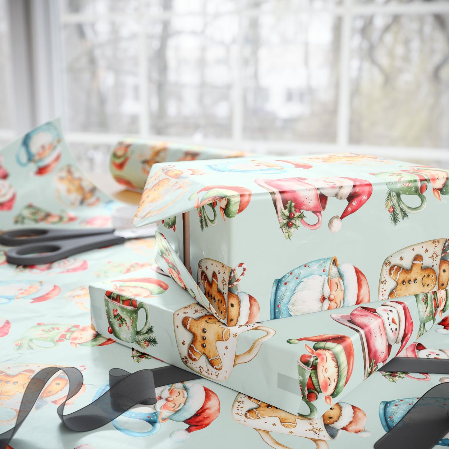 Cup of Cheer – Cozy Christmas Cocoa Wrapping Paper