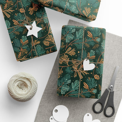 Evergreen Whimsy – Forest Pine Holiday Wrapping Paper