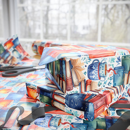 Book Lover Blue Wrapping Papers