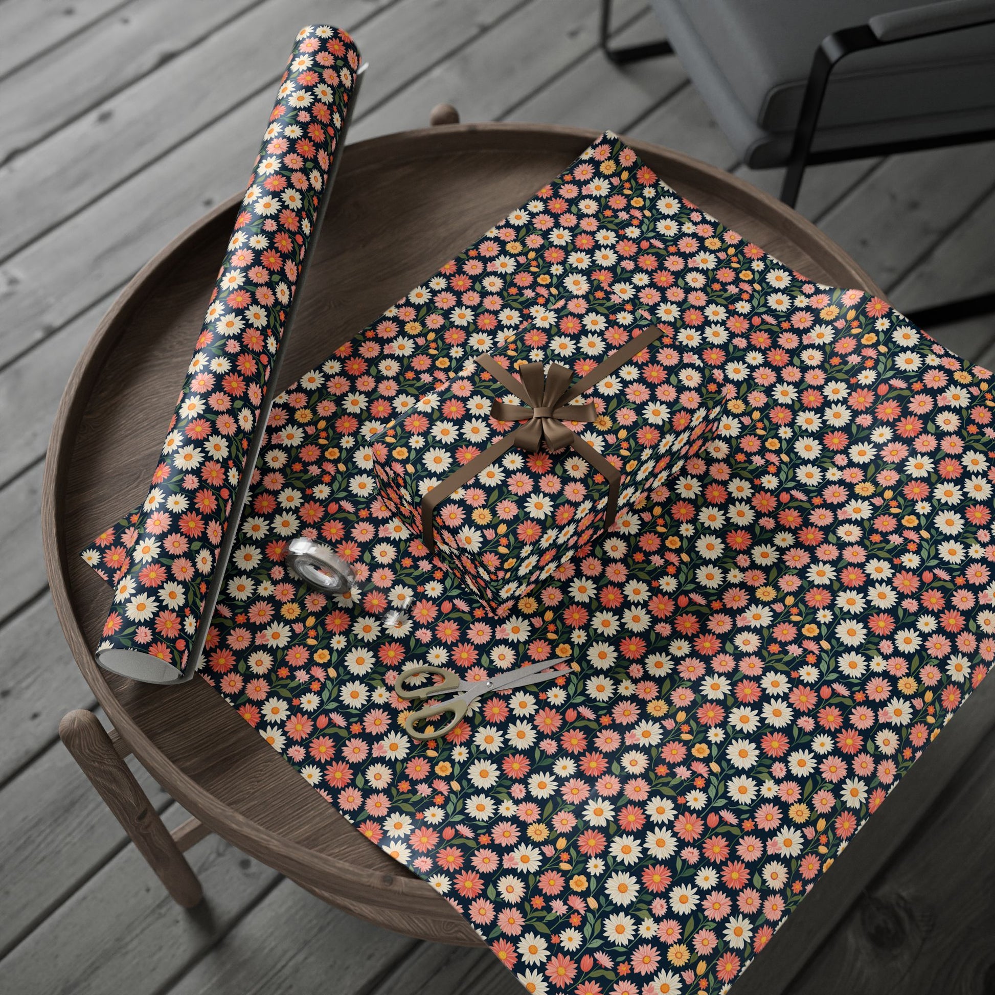 Colorful Daisy Floral Wrapping Paper