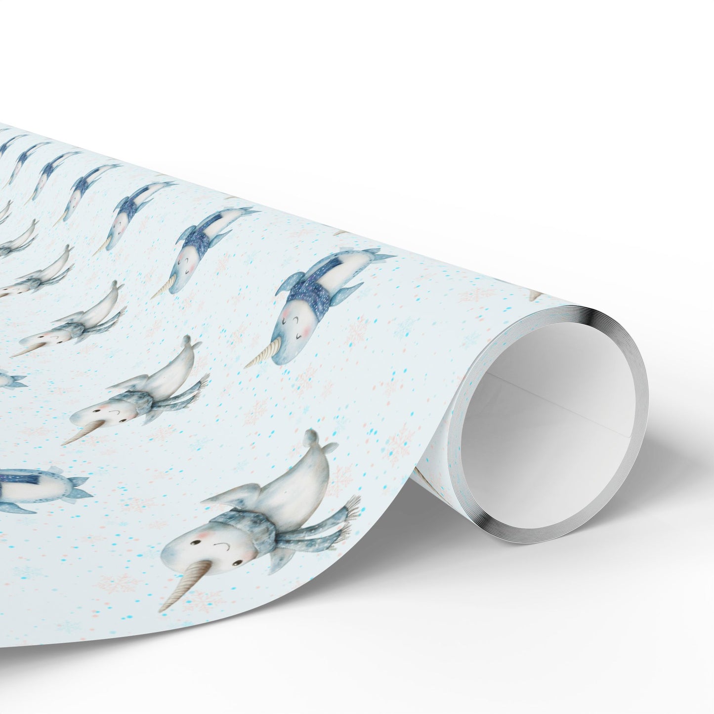 Narwhal Nuzzles – Arctic Cuteness Wrapping Paper