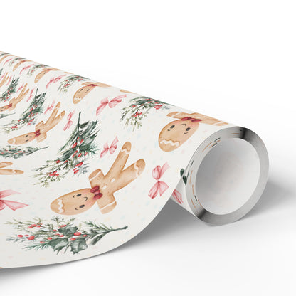 Bow - Tied & Baked – Gingerbread Glam Wrapping Paper