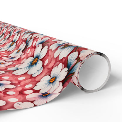 Pink Floral Wrapping Paper Roll