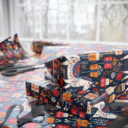 Festive Colorful Unicorn Wrapping Paper
