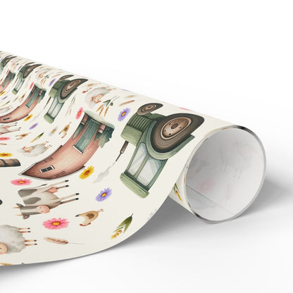 Cute Barnyard Gift Wrap