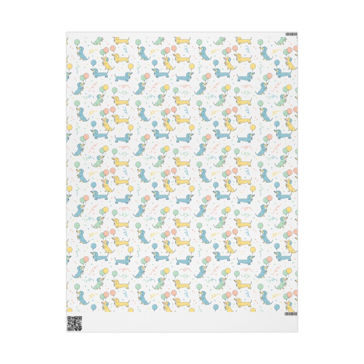 Up, Pup & Away – Balloon Dachshund Wrapping Paper