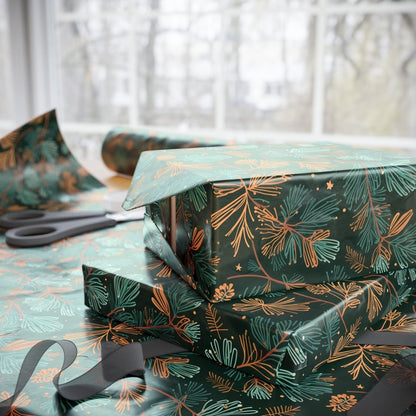 Evergreen Whimsy – Forest Pine Holiday Wrapping Paper