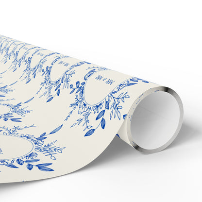 Mr. & Mr. Blue Gift Wrapping Paper