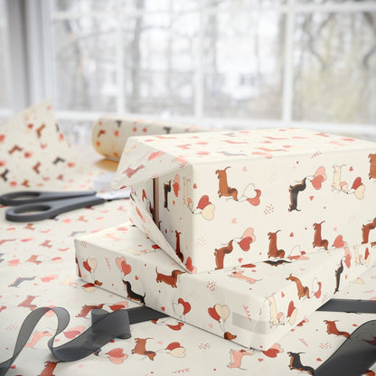 Love Letters & Long Dogs – Dachshund Valentine Wrapping Paper