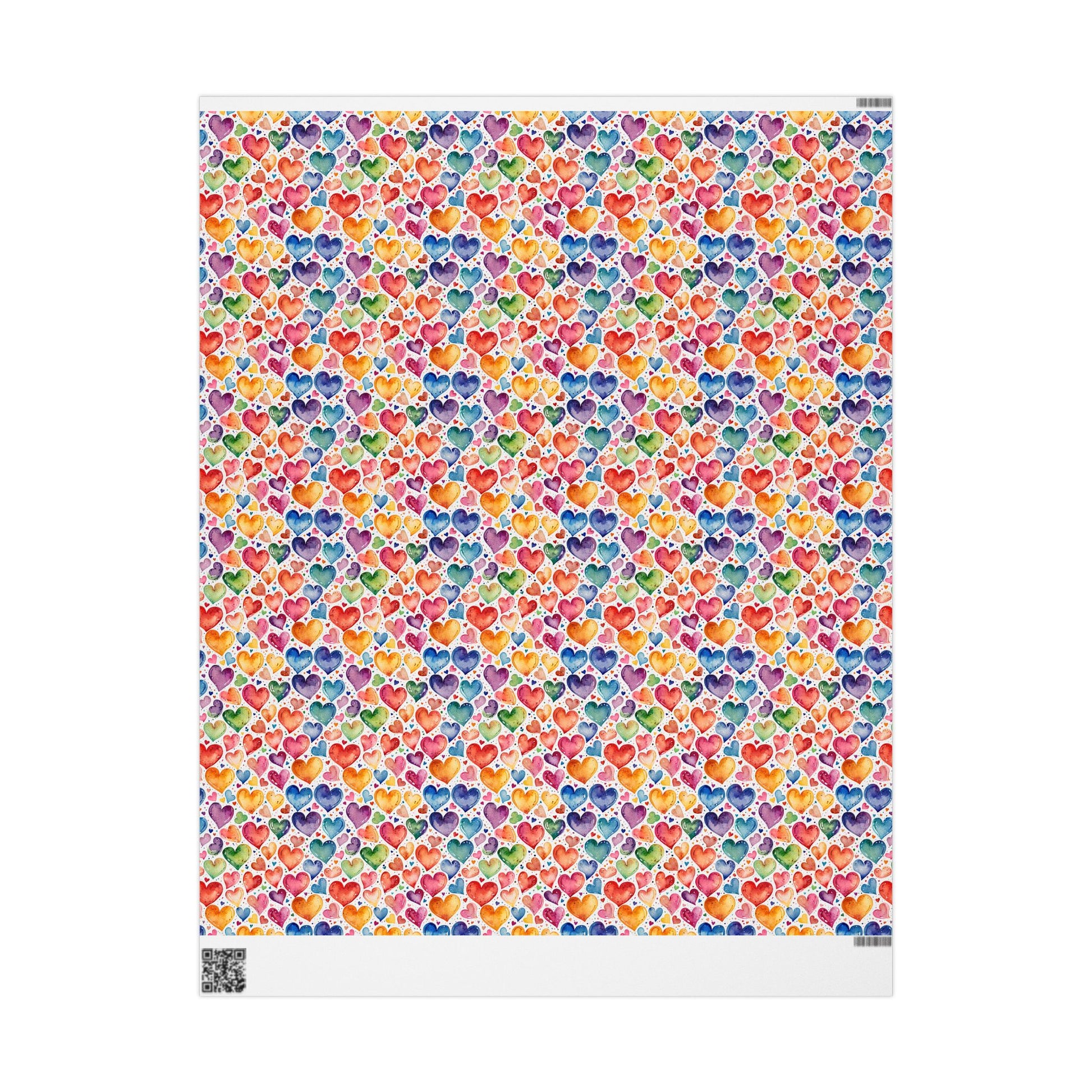 Vibrant Multicolor Heart Wrapping Paper
