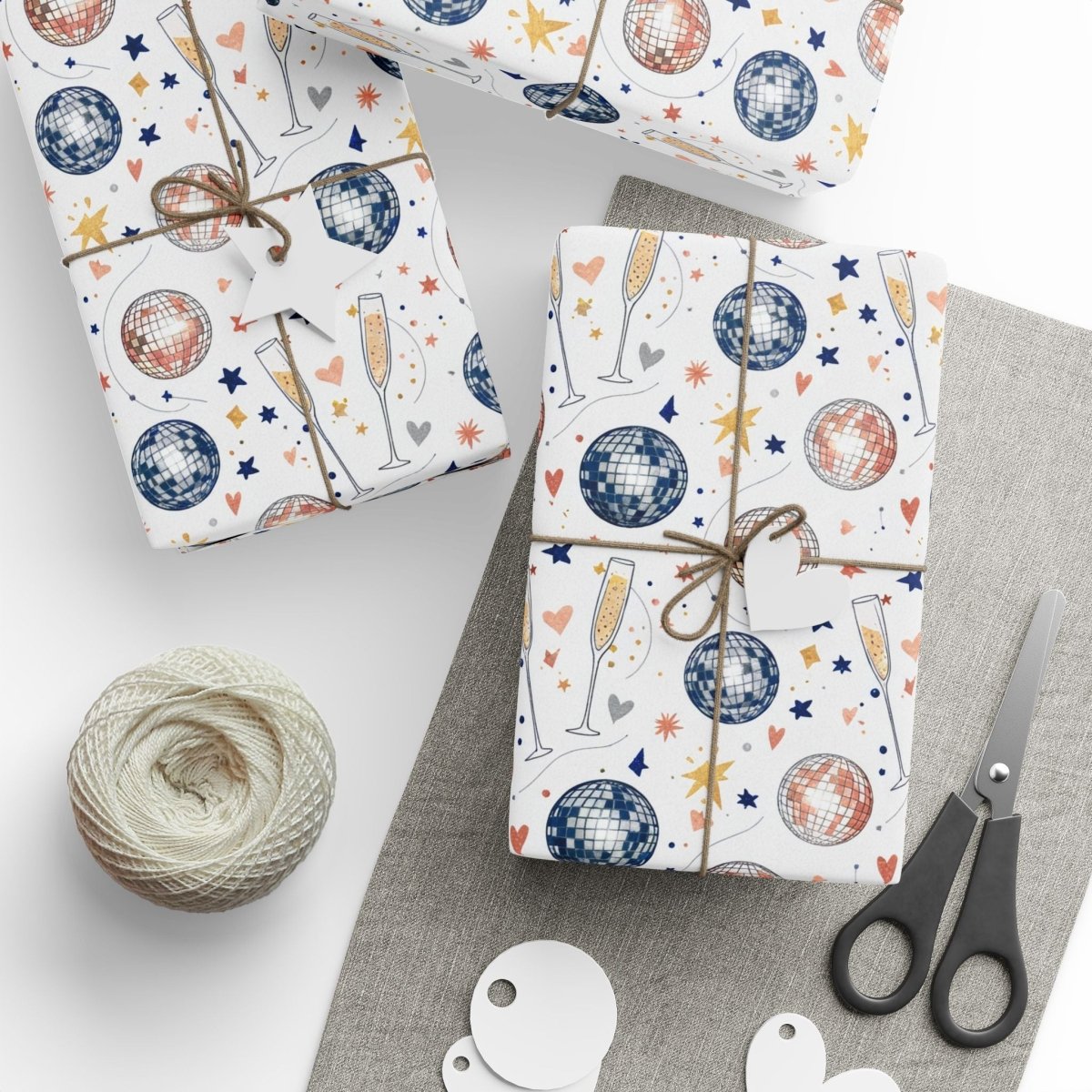 Disco Sips & Midnight Kisses – Martini & Disco Wrapping Paper