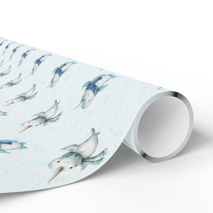 Narwhal Nuzzles – Arctic Cuteness Wrapping Paper