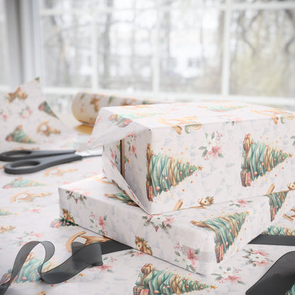 Rockin’ Around the Bookmas Tree – Vintage Holiday Wrapping Paper