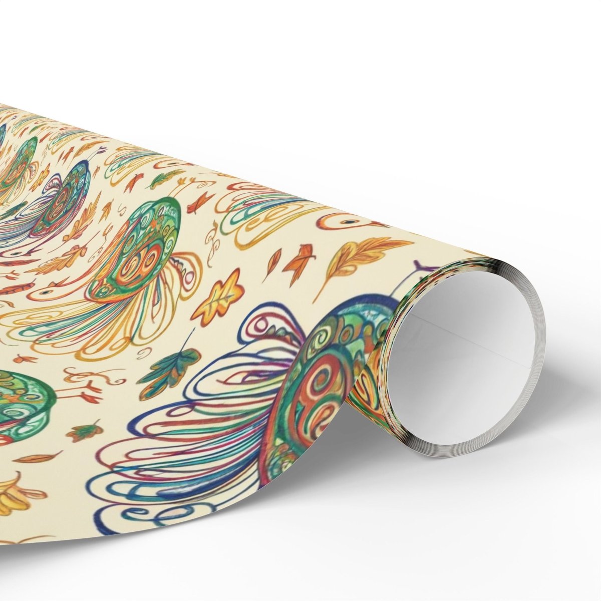Gobble Glow & Autumn Swirls – Whimsical Turkey Wrapping Paper