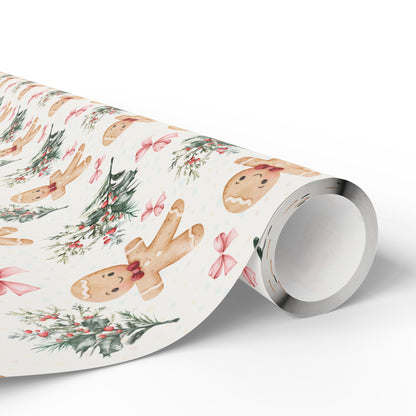 Bow - Tied & Baked – Gingerbread Glam Wrapping Paper