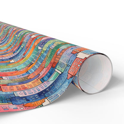 Abstract Cityscape Wrapping Papers