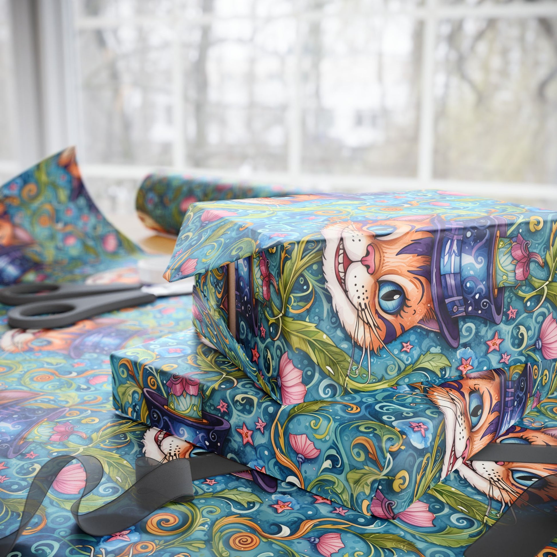 Abstract Cheshire Cat Gift Wrapping Paper