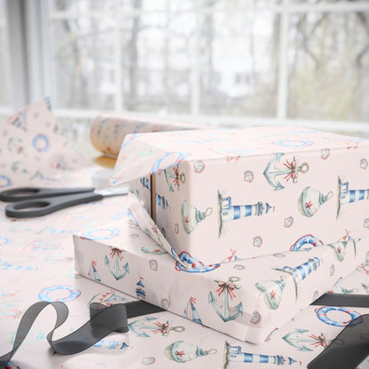 Whimsical Nautical Wrapping Paper