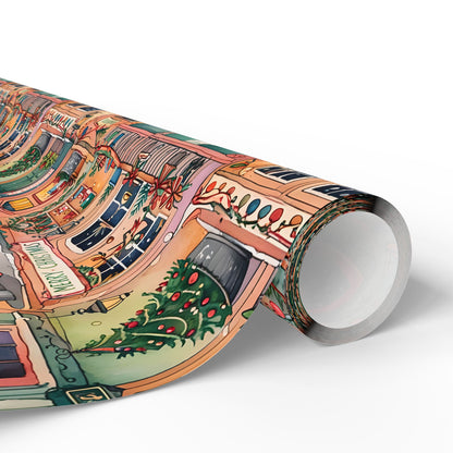 Festive Village Frenzy – Christmas Town Wrapping Paper