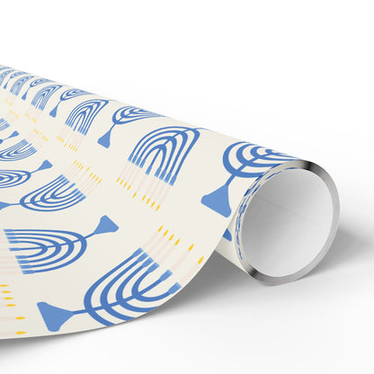 Hanukkah Menorah Wrapping Paper