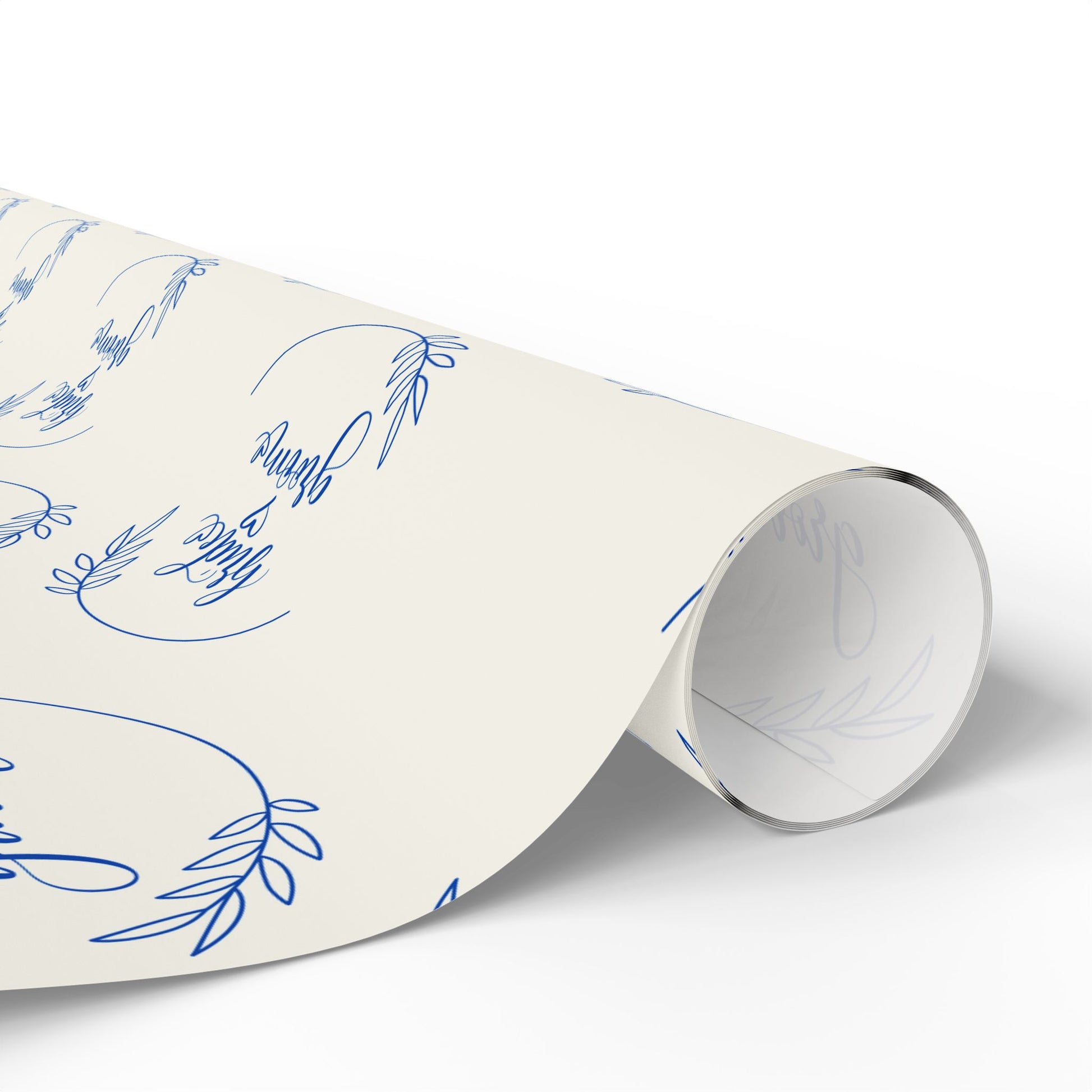 Bride & Groom Gift Wrap in Blue