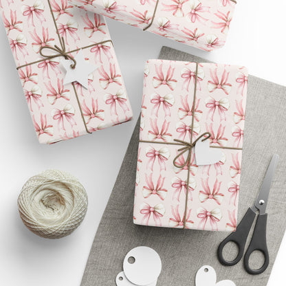 Pink Ribbon Wrapping Paper – Sweet and Chic Gift Wrap for Birthdays, Showers & Pretty Packages