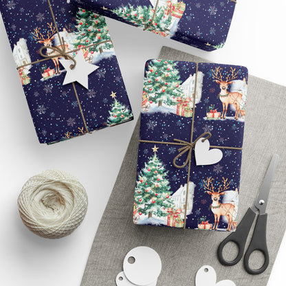 Merry Manor & Reindeer Magic – Luxe Holiday Wrapping Paper