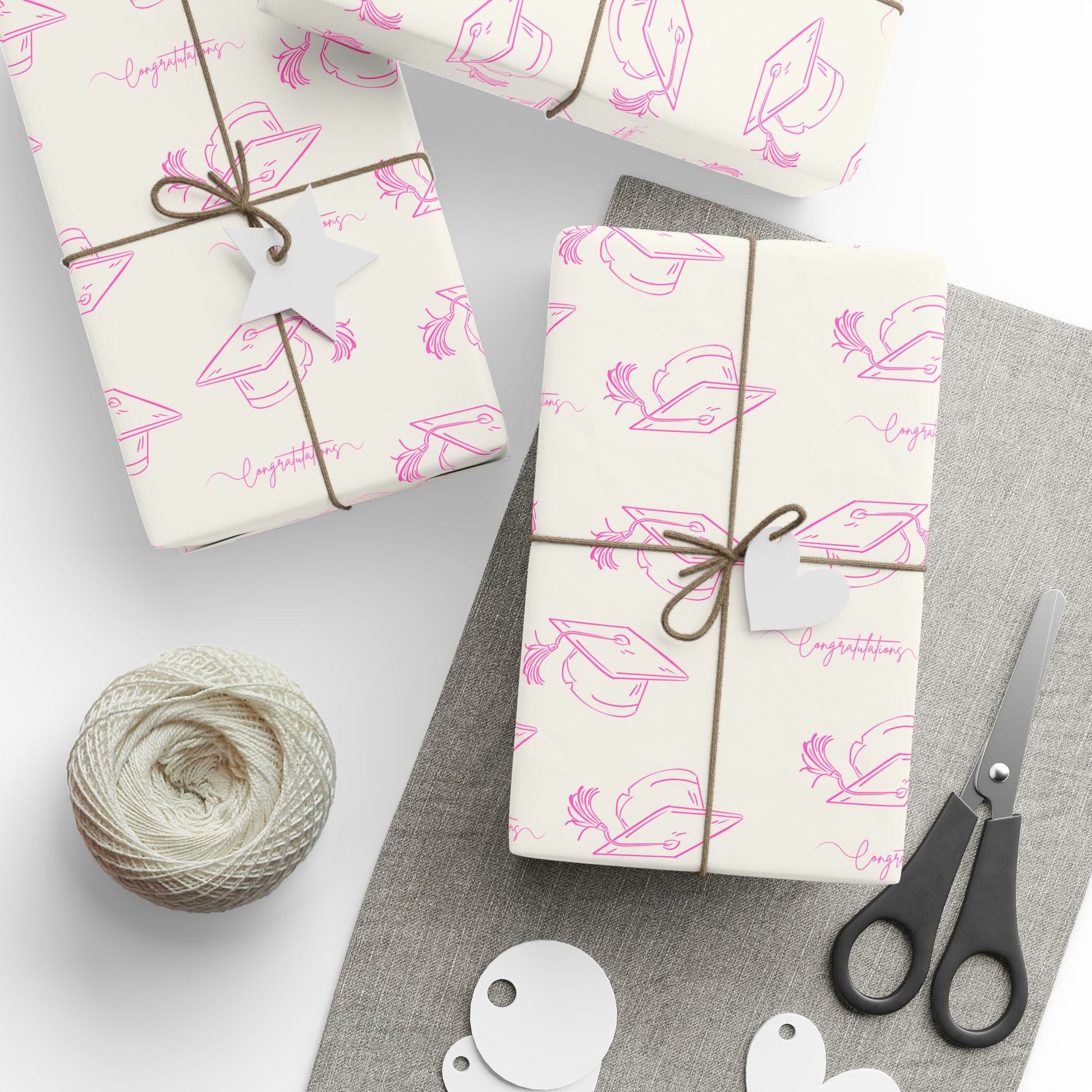 Pink and White Graduation