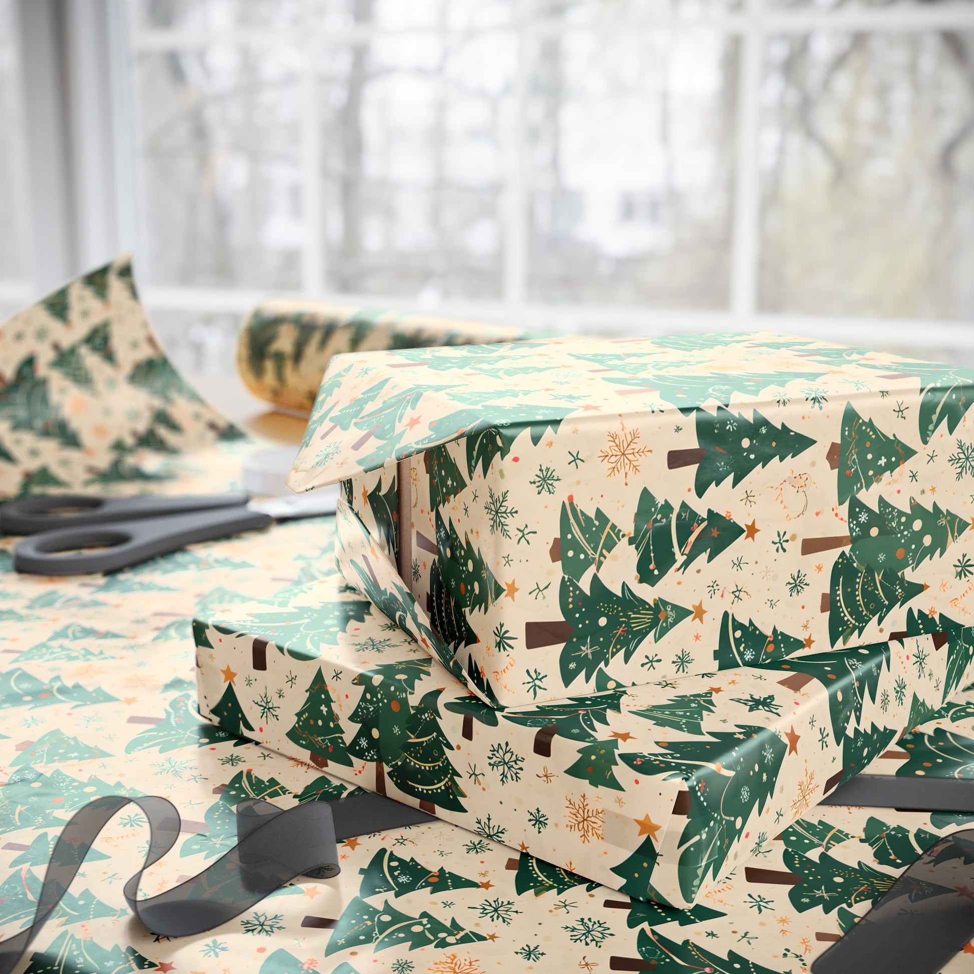 Tinsel Tannenbaum – Classic Christmas Tree Wrapping Paper