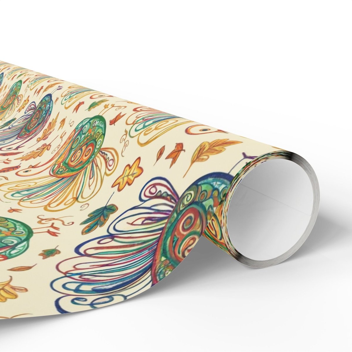 Gobble Glow & Autumn Swirls – Whimsical Turkey Wrapping Paper