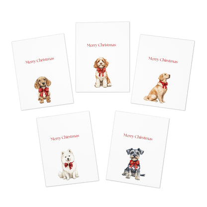 Funny Christmas (Dogs - Set 1) Greeting Card Pack | Set of 5 Holiday Cards | Cute & Cheeky Christmas Cards