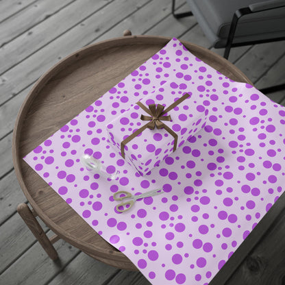 Playful Purple Polka Dot Wrapping Paper