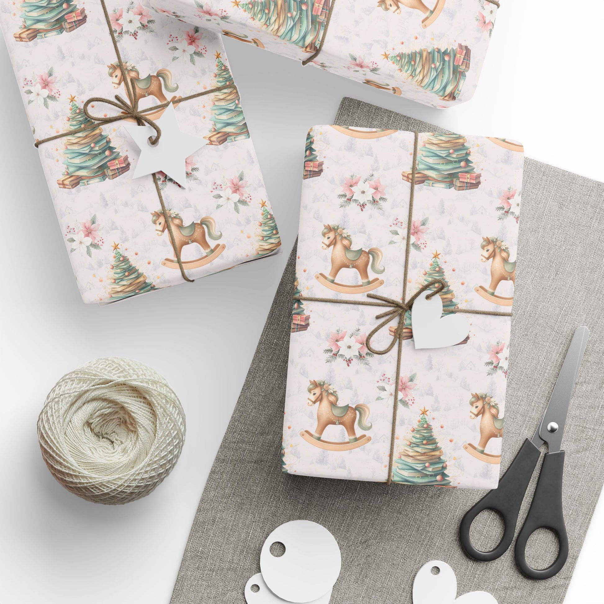 Rockin’ Around the Bookmas Tree – Vintage Holiday Wrapping Paper