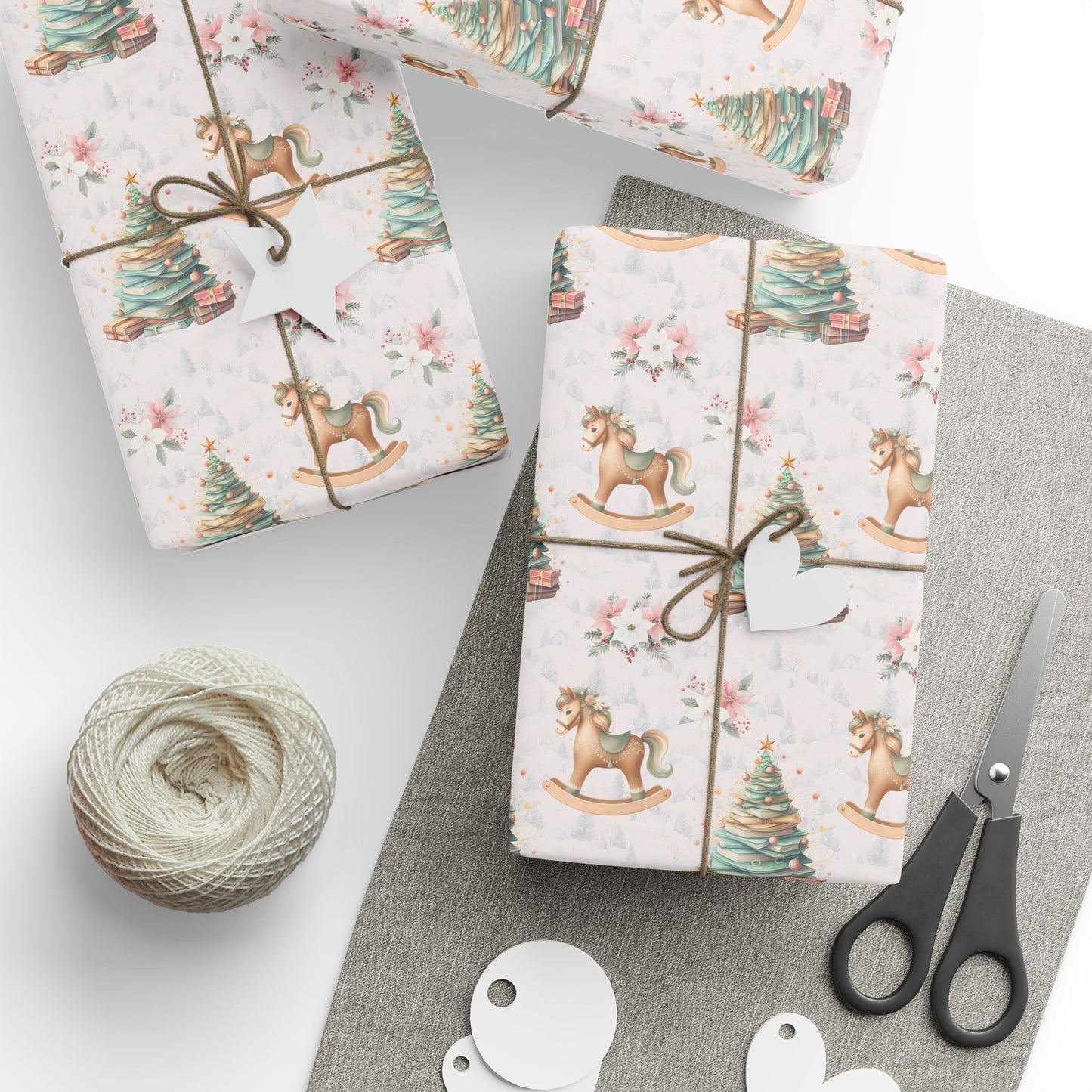 Rockin’ Around the Bookmas Tree – Vintage Holiday Wrapping Paper