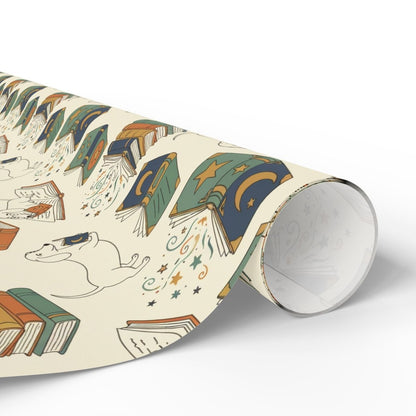 Novel Tails & Cozy Curls — Bookworm Dachshund Wrapping Paper