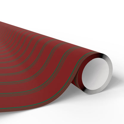 Elegant Red and Green Striped Holiday Wrapping Paper