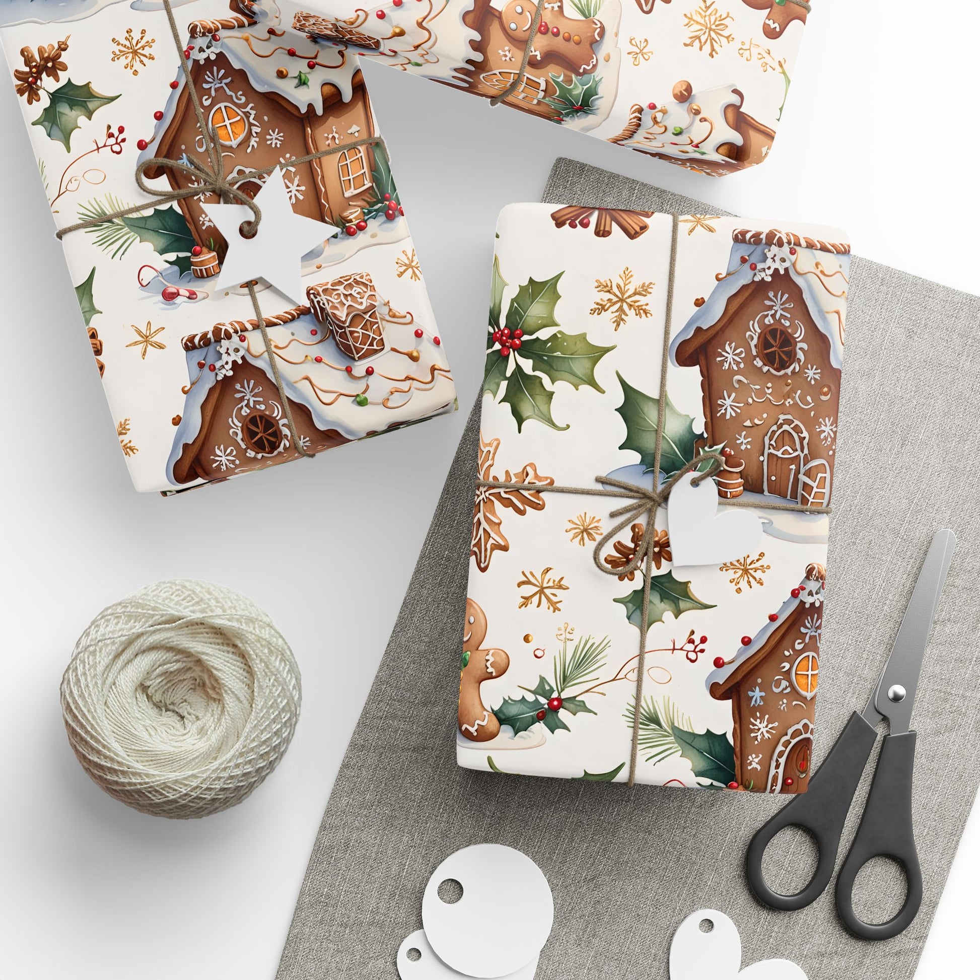 Gingerbread Glam – Sweet Homes & Holly Holiday Wrapping Paper