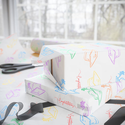 Rainbow Congratulations Wrapping Paper