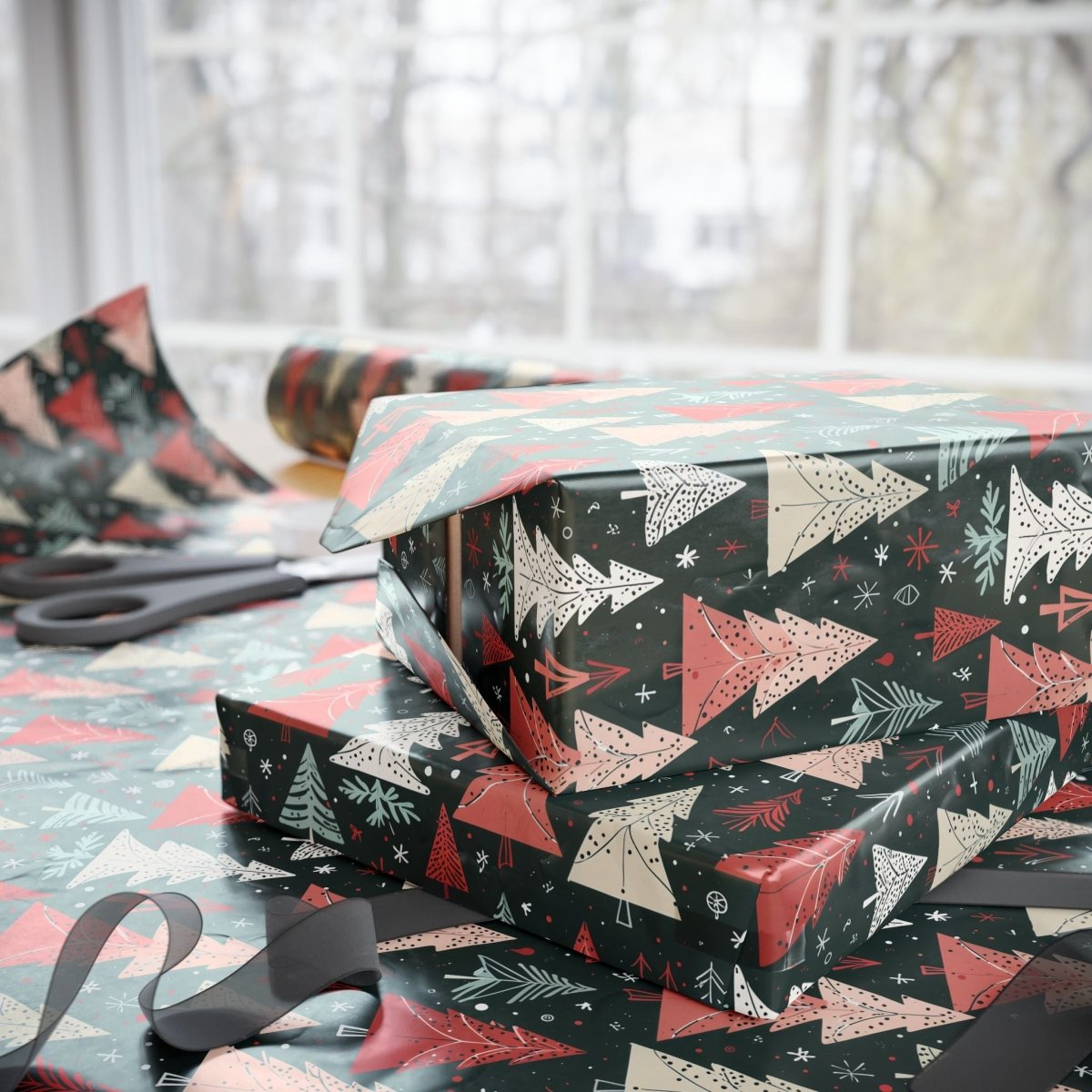 Doodle & Fir – Hand - Sketched Holiday Wrapping Paper