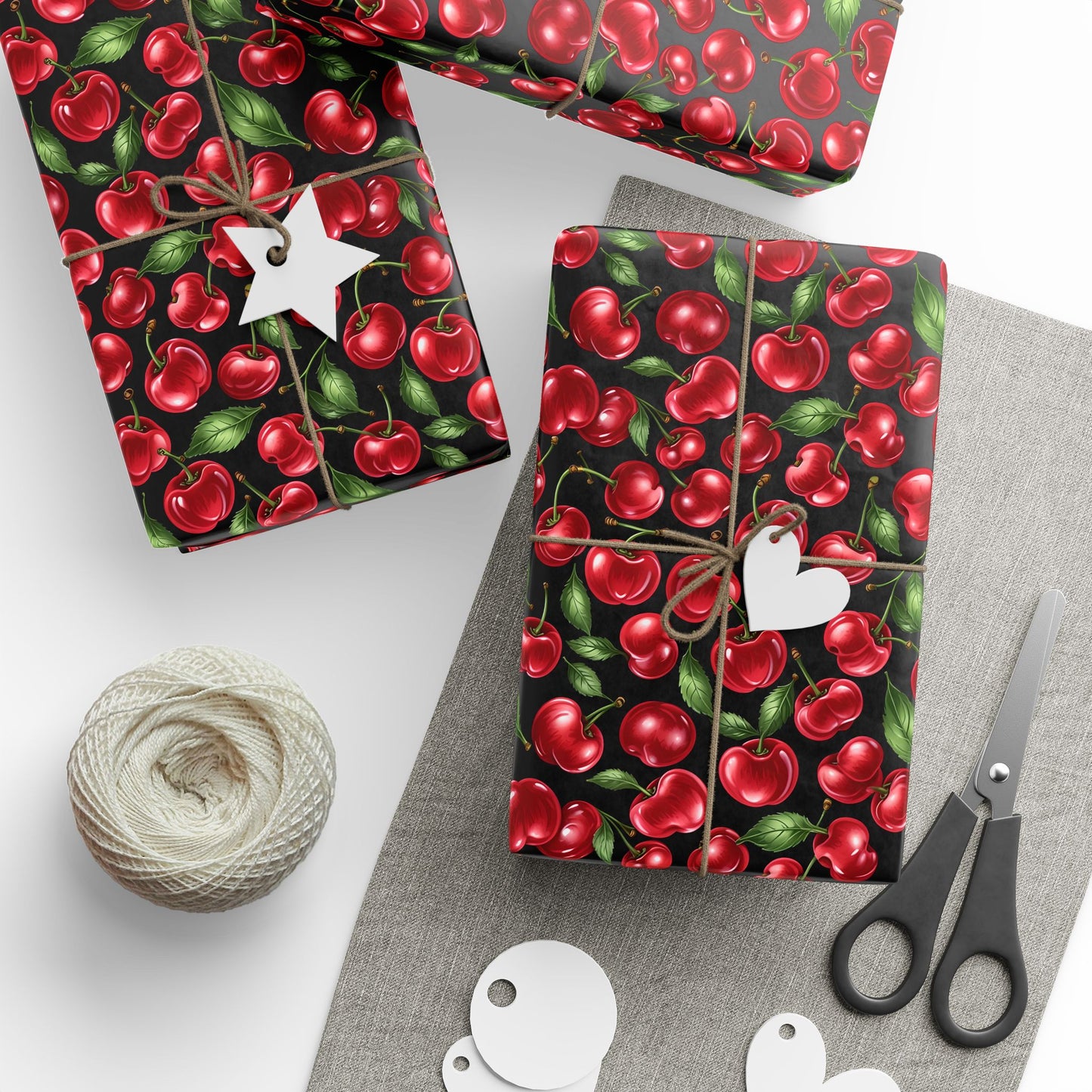 Juicy Cherry Print Gift Wrap for a Pop of Color