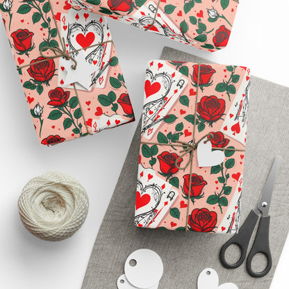 Abstract Queen of Hearts Painting the Roses Red Design