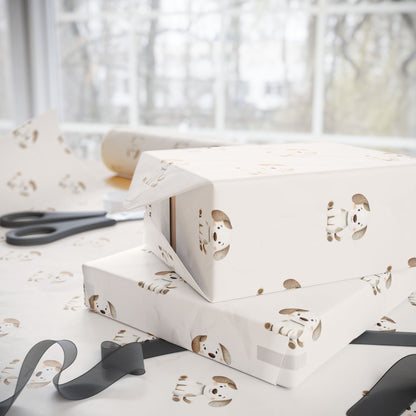 Cute Spotted Puppy Gift Wrap