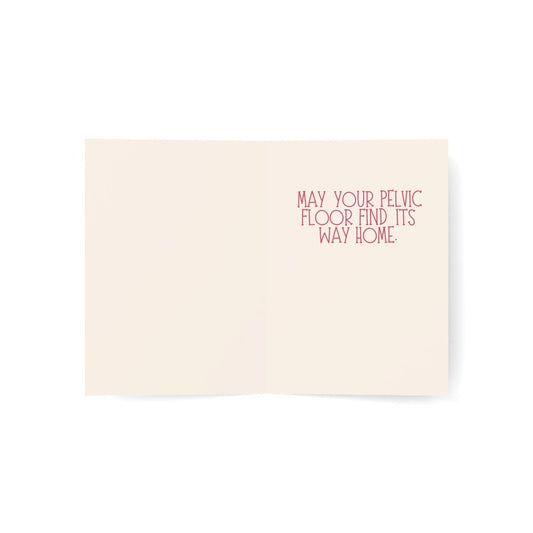 Congrats on the baby! | May your pelvic floor find its way home | humorous baby card