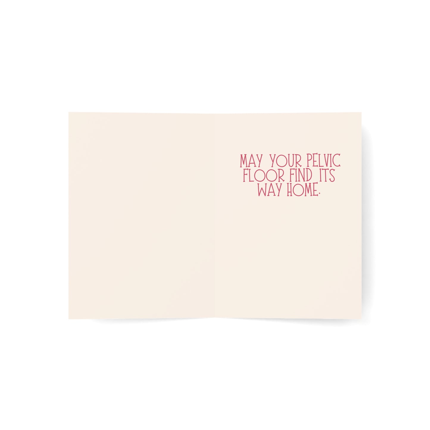 Congrats on the baby! | May your pelvic floor find its way home | humorous baby card